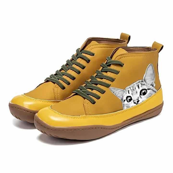 Honorine Cat Print Ankle Boot