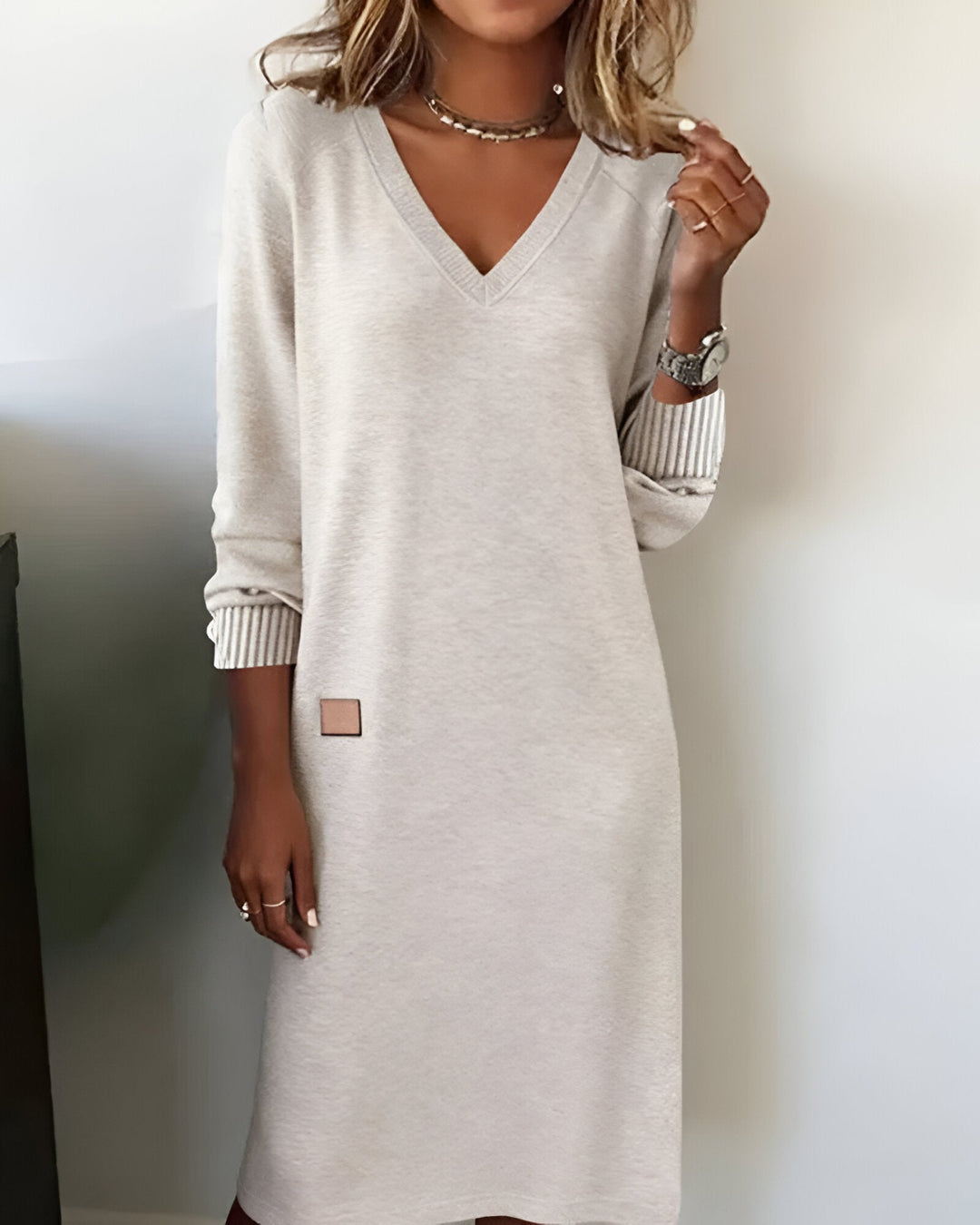 Lydia V Neck Midi Dress