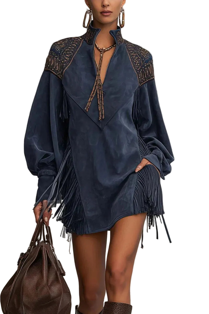 Esme Zip Collar Mini Dress