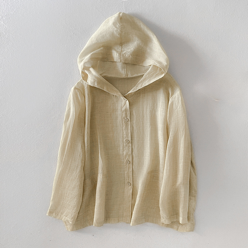 Andrea Linen Summer Hoodie