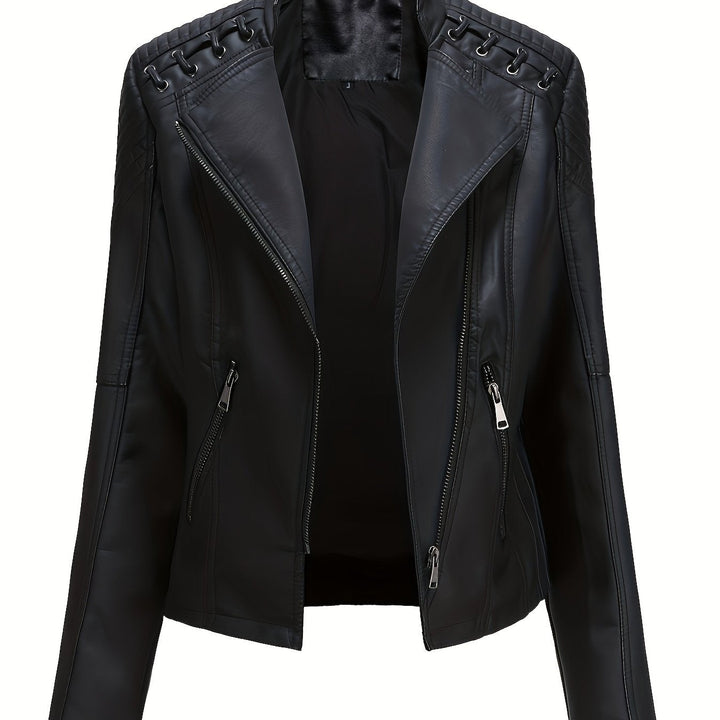 Veronika Asymmetric Zip Moto Jacket