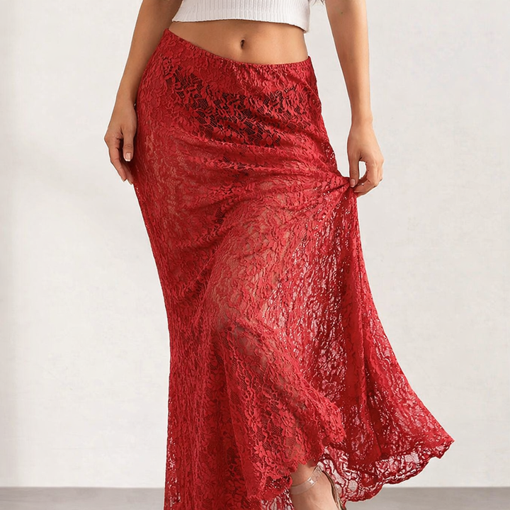 Nora Sheer Lace See Through Skirt