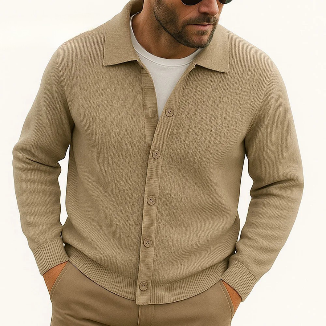 Douglas Polo Button Cardigan