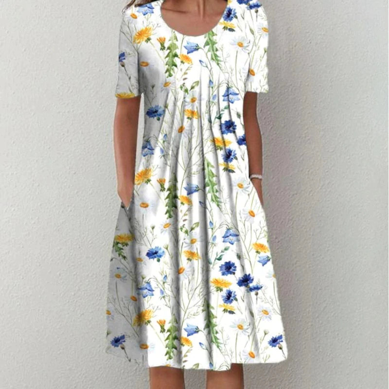 Paula Floral Pocket Midi Dress