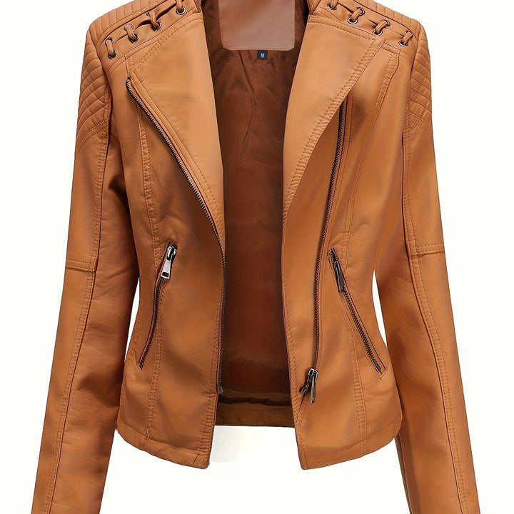 Veronika Asymmetric Zip Moto Jacket