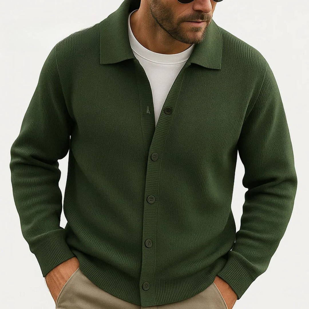 Douglas Polo Button Cardigan