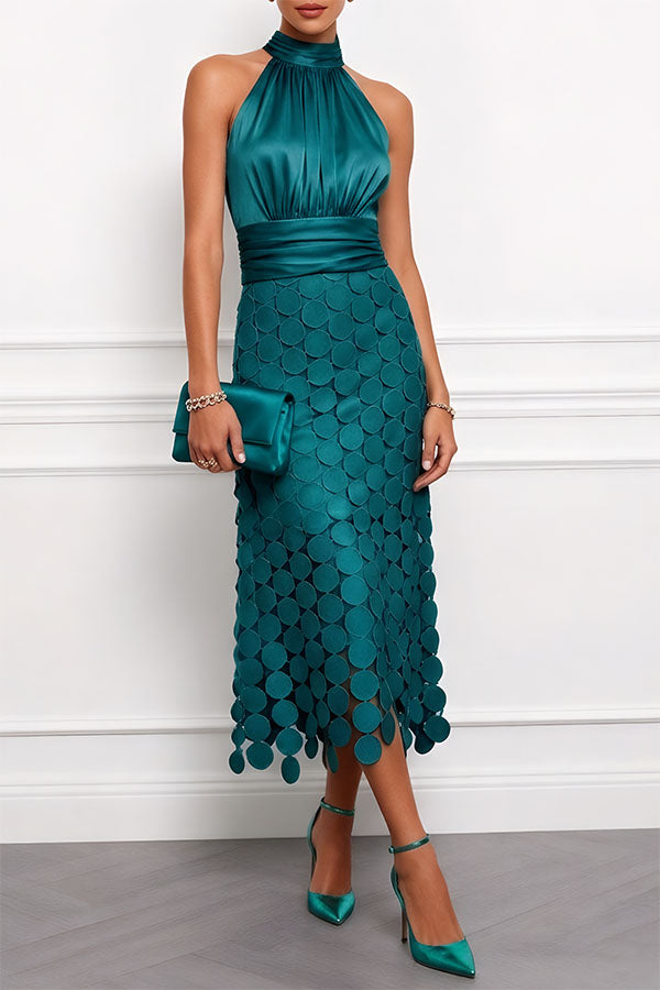 Valencia Halter Neck Midi Dress