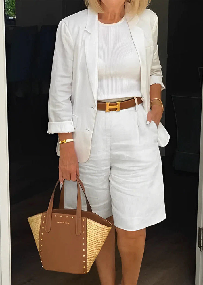 Oriana Linen Matching Short Set