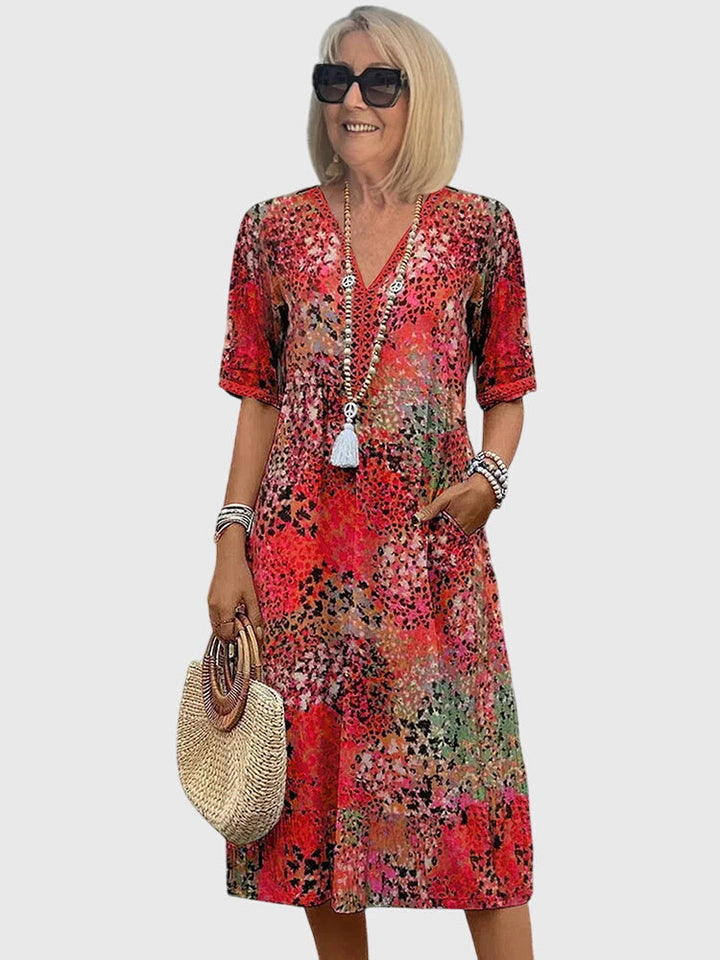 Evelyne Floral Midi Dress