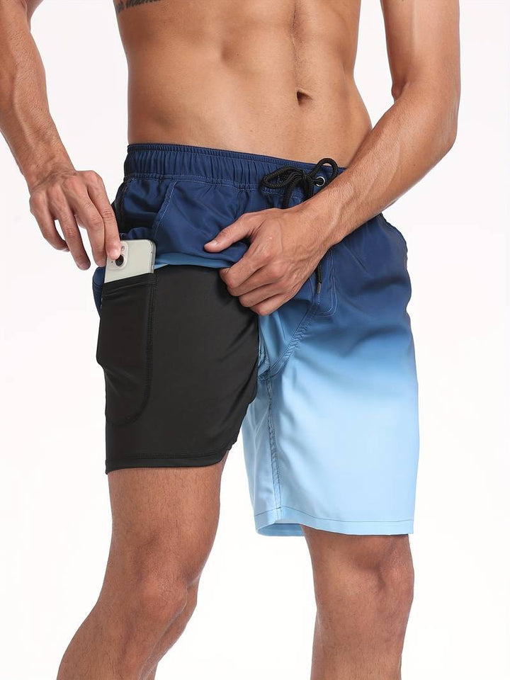 Luso Flamingo Print Swim Trunk