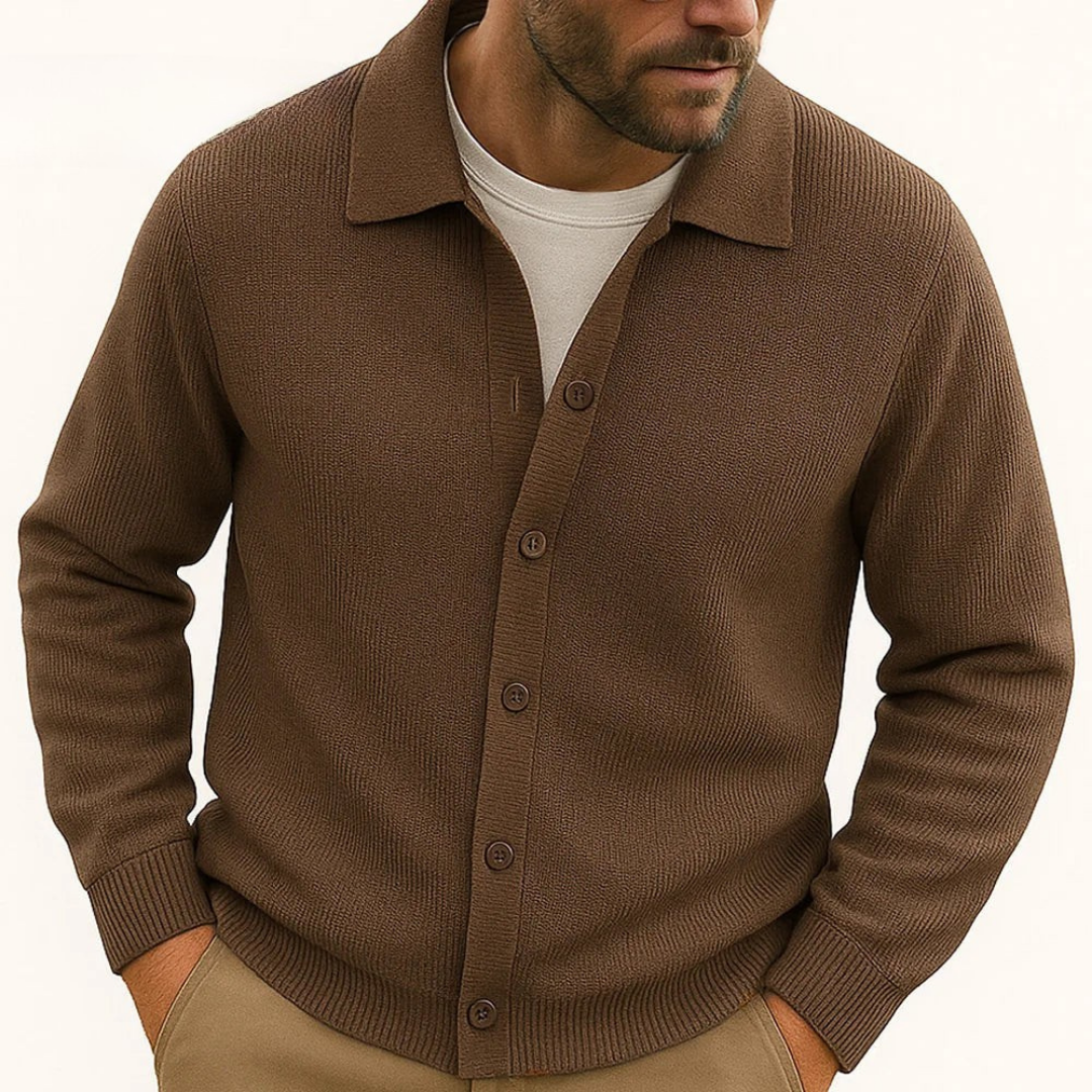 Douglas Polo Button Cardigan