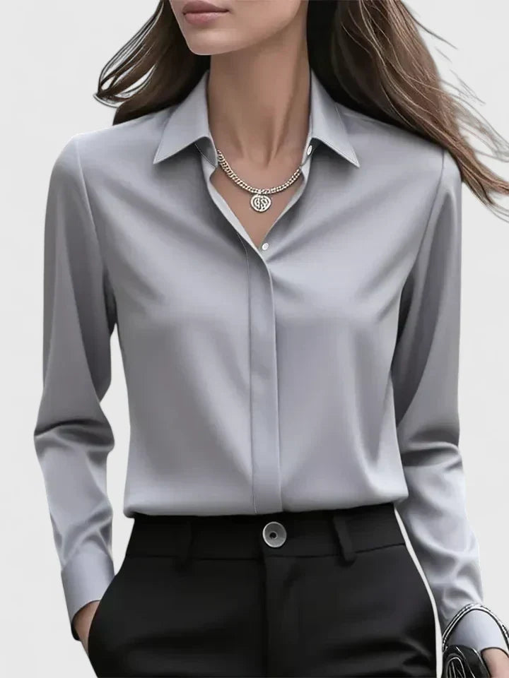 Corinne Structured Collar Blouse