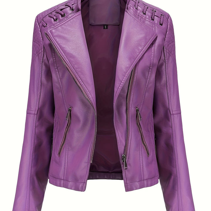 Veronika Asymmetric Zip Moto Jacket