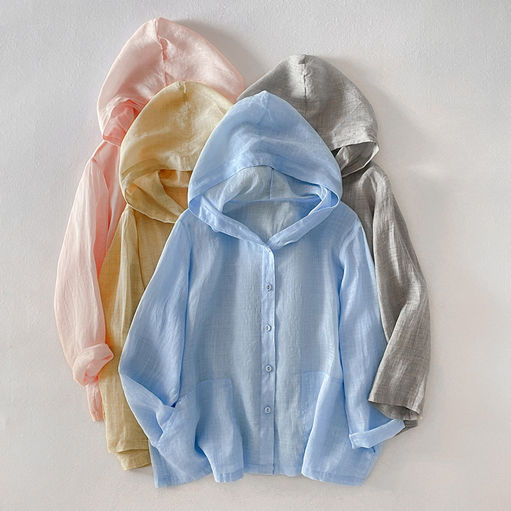 Andrea Linen Summer Hoodie