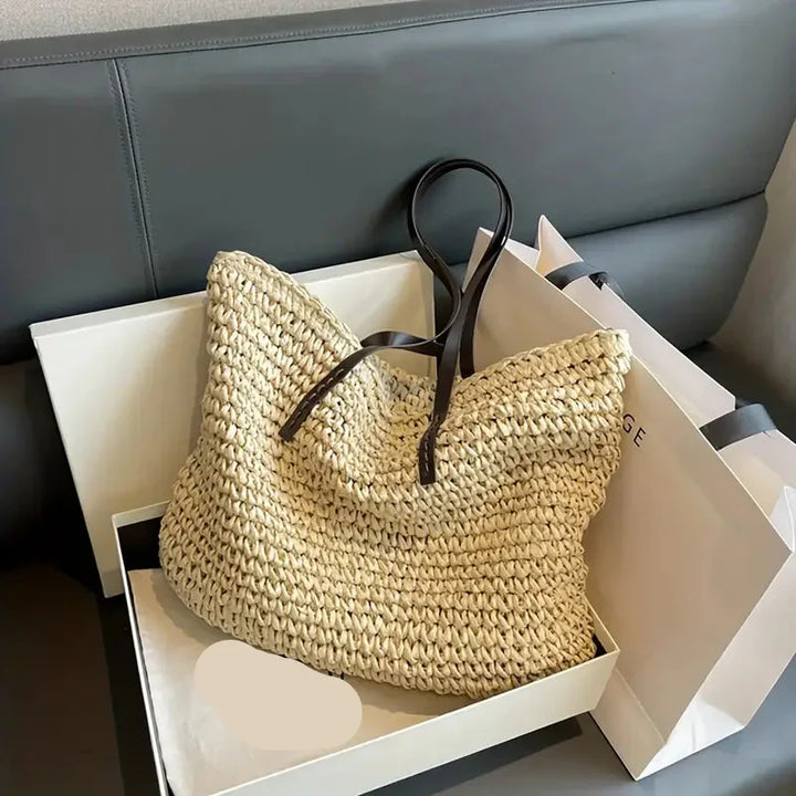 Amara Straw Beach Tote Bag