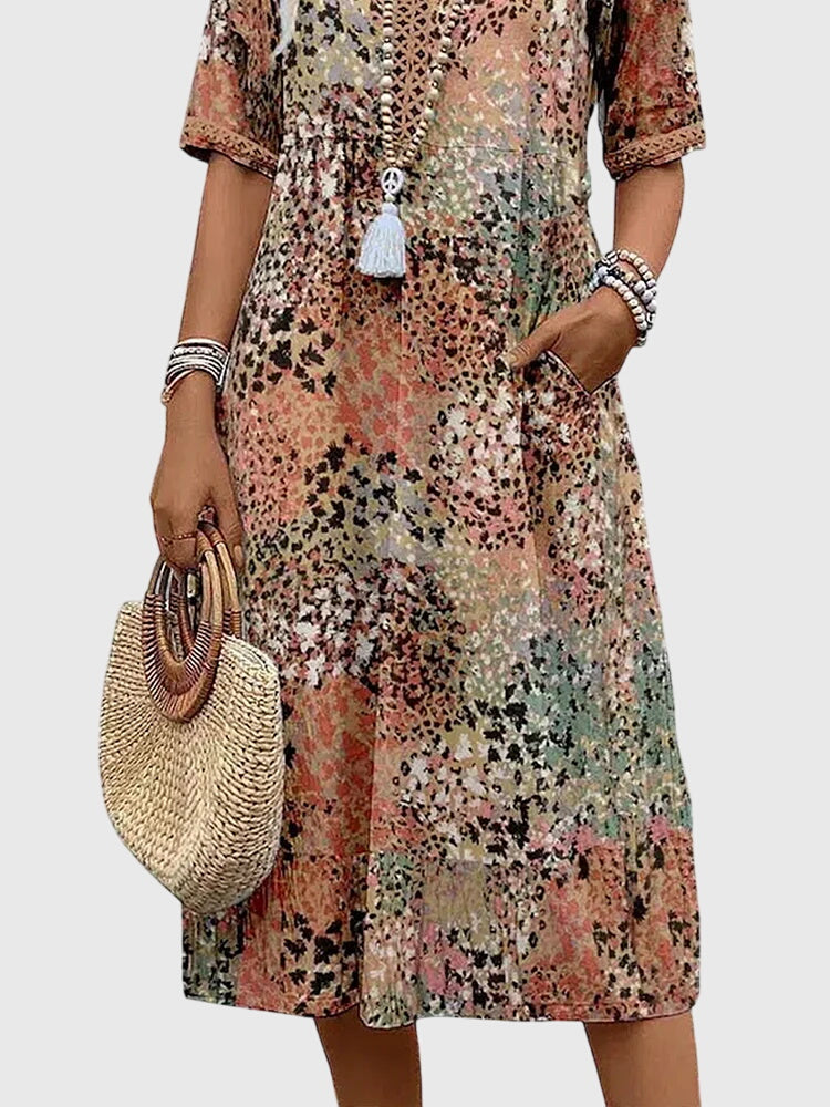 Evelyne Floral Midi Dress