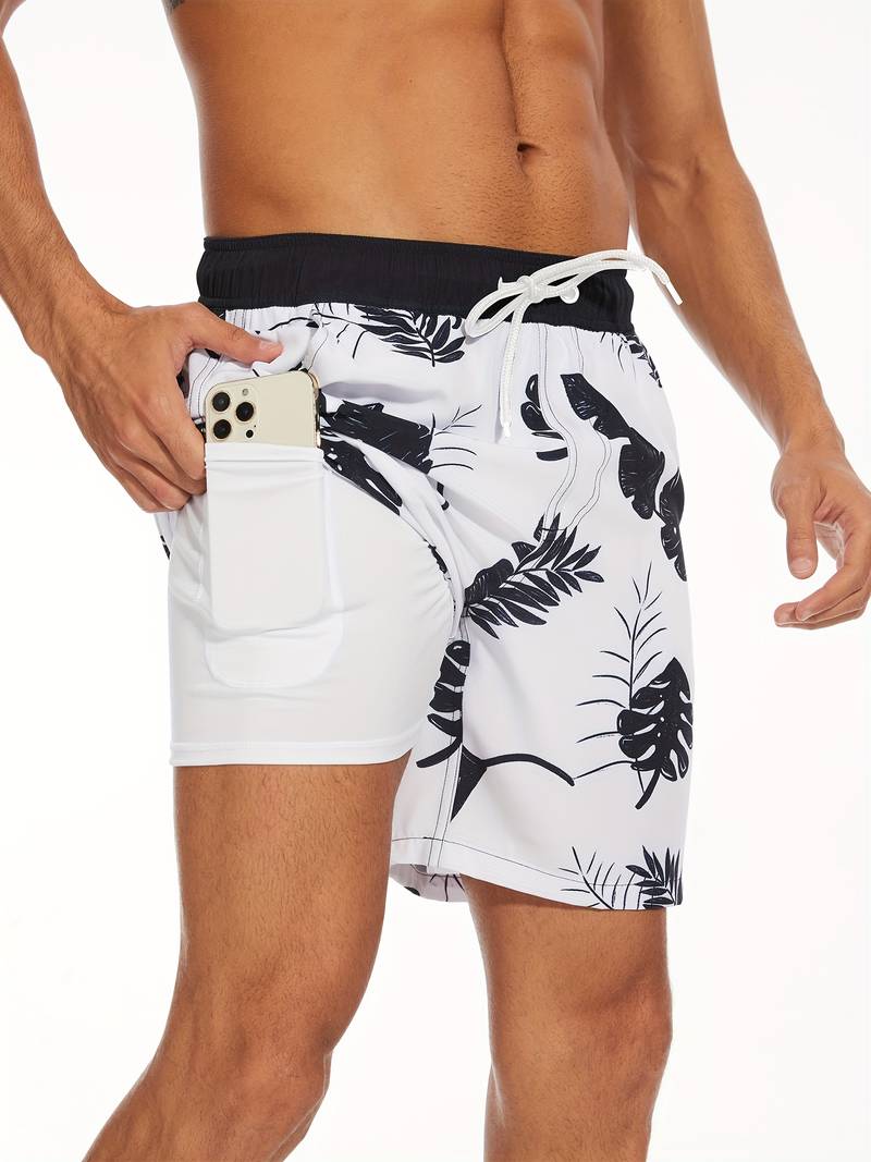 Luso Flamingo Print Swim Trunk