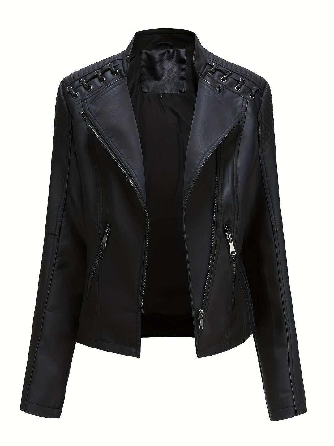 Veronika Asymmetric Zip Moto Jacket