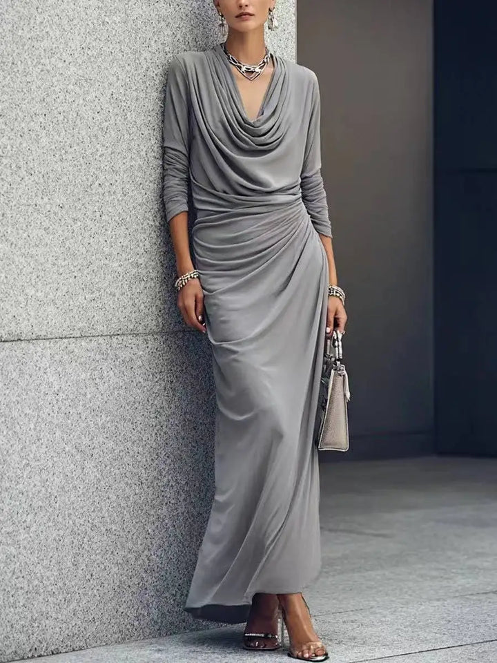 Amelie Draped Cowl Maxi Dress