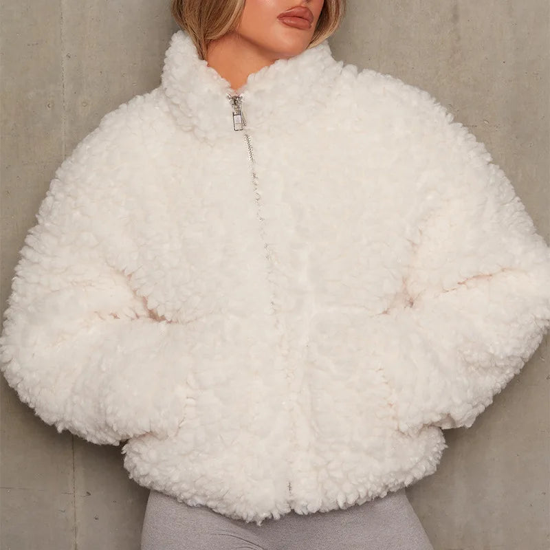 Agathe Textured Pile Coat