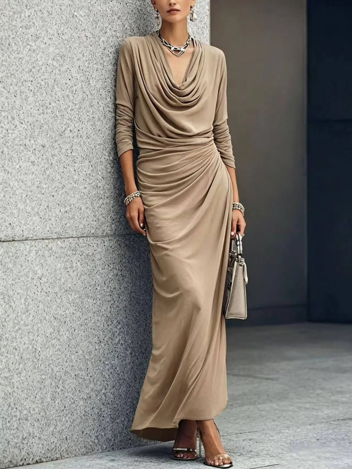 Amelie Draped Cowl Maxi Dress