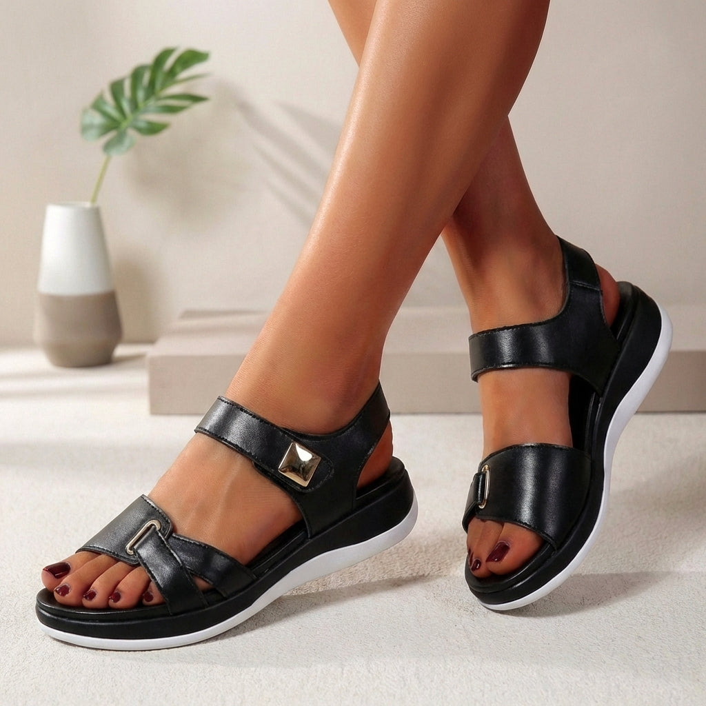 Brielle Orthopedic Adjustable Strap Platform Sandals