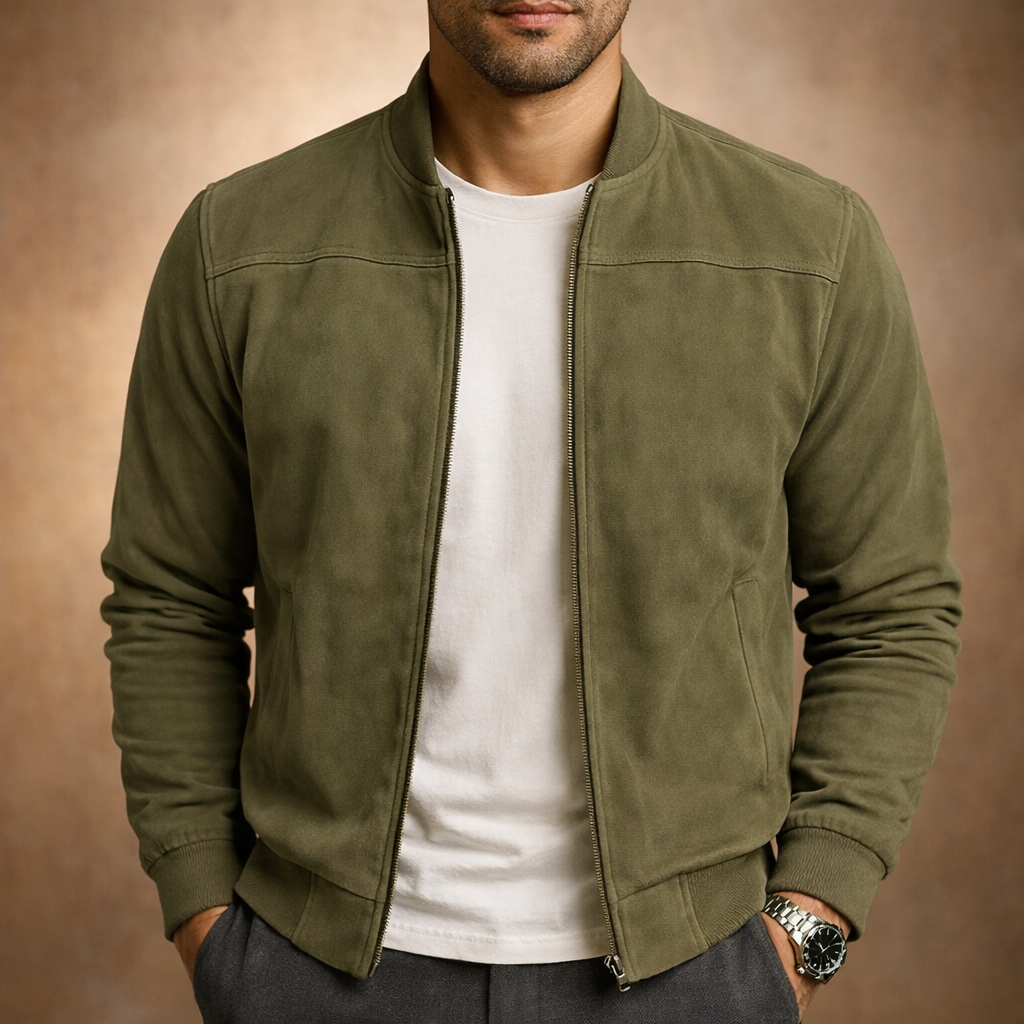 Beckham Suede Bomber Jacket