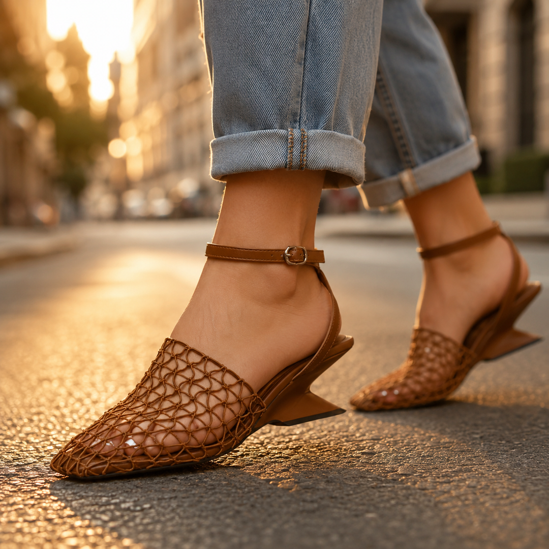 Mirelle Square Toe Slingback Sandals