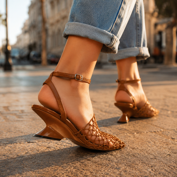 Mirelle Square Toe Slingback Sandals