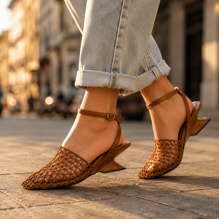 Mirelle Square Toe Slingback Sandals
