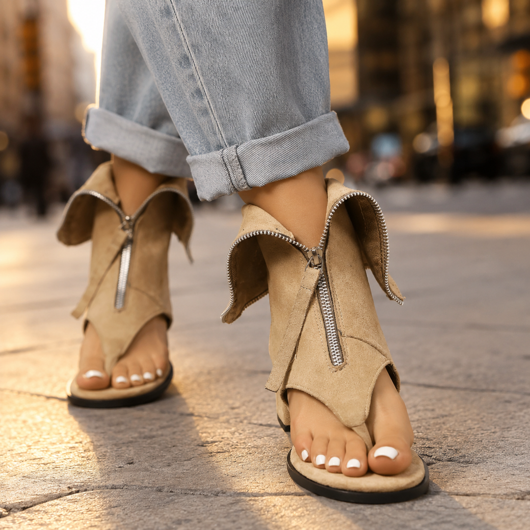 Serelle Peep Toe Gladiator Platform Sandals