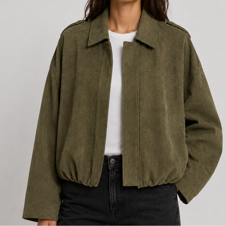 Ondine Suede Bomber Jacket