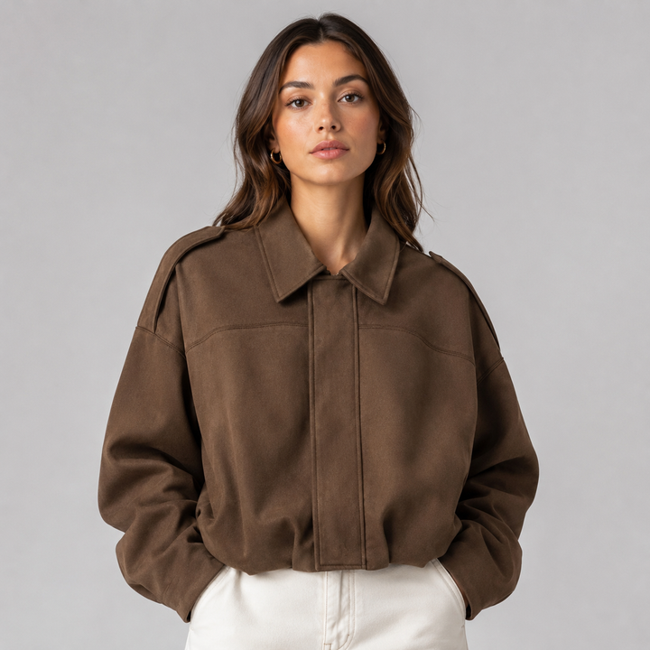 Ondine Suede Bomber Jacket