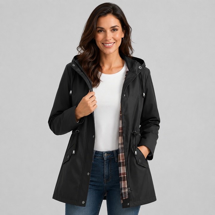 Silvia Drawstring Waist Raincoat