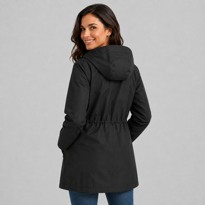 Silvia Drawstring Waist Raincoat