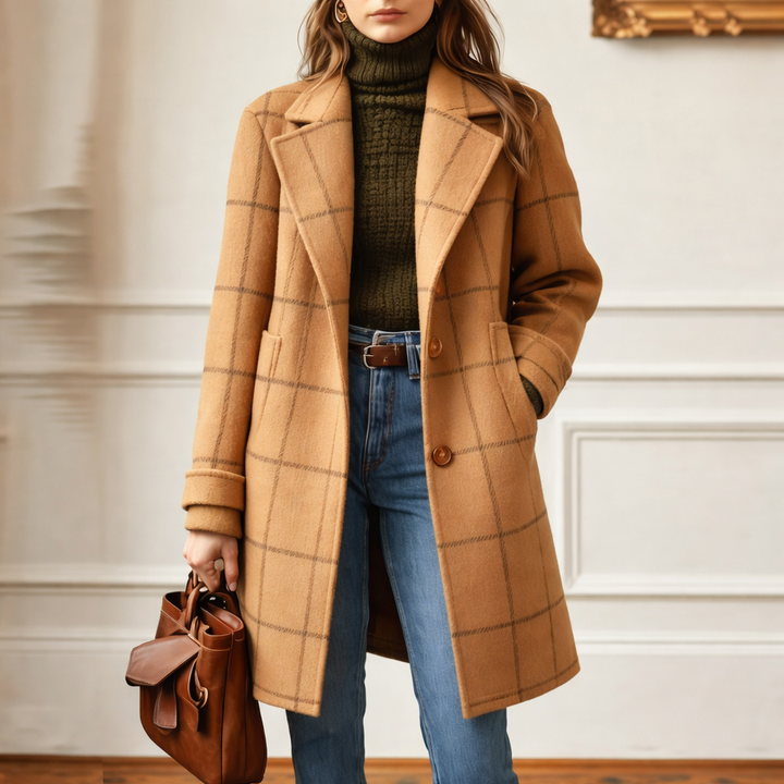 Serena Wool Plaid Coat