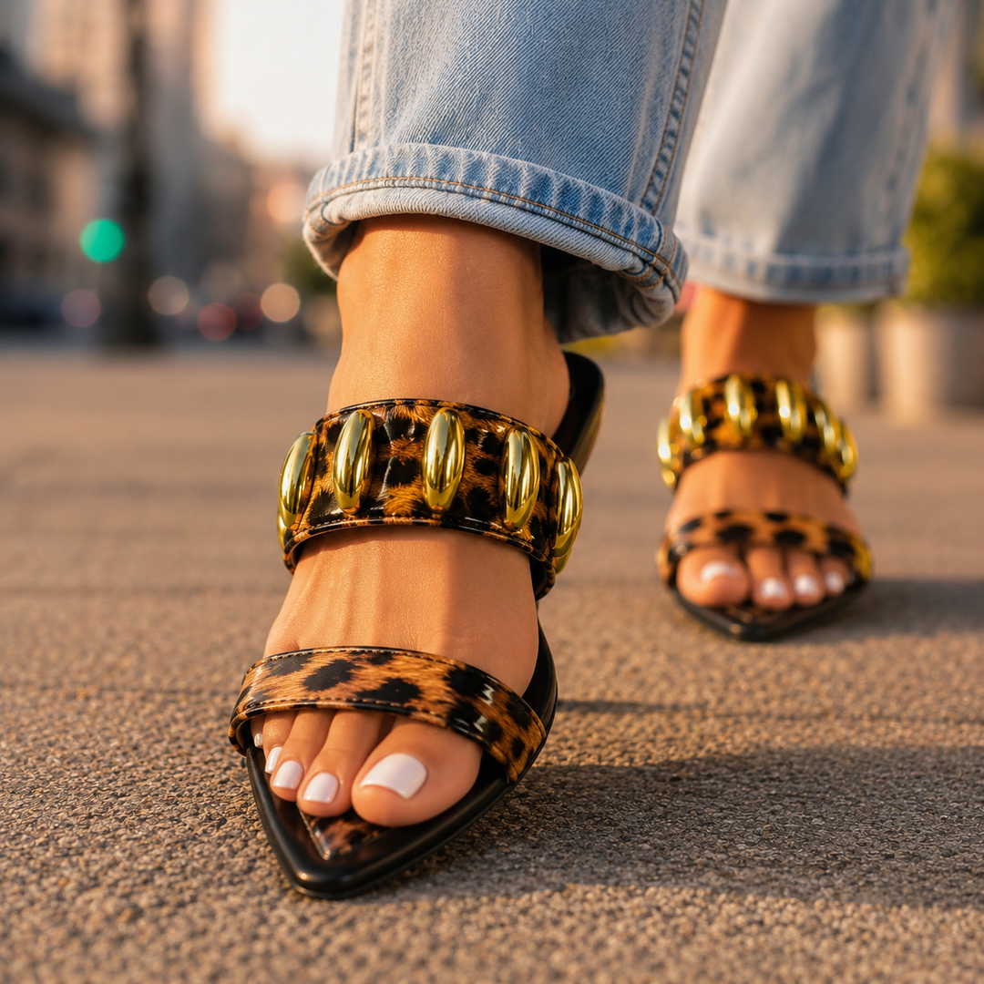 Alina Orthopedic Pointed Toe Slide Sandals