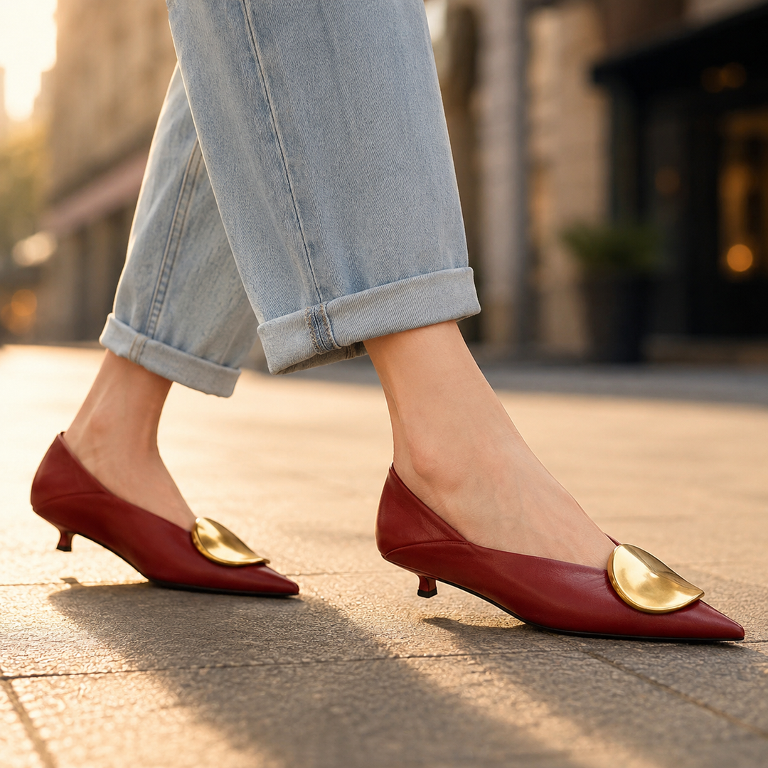 Arabella Comfortable Pointed Toe Low Heels