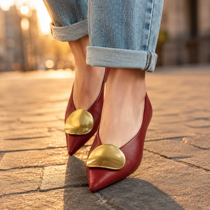Arabella Comfortable Pointed Toe Low Heels