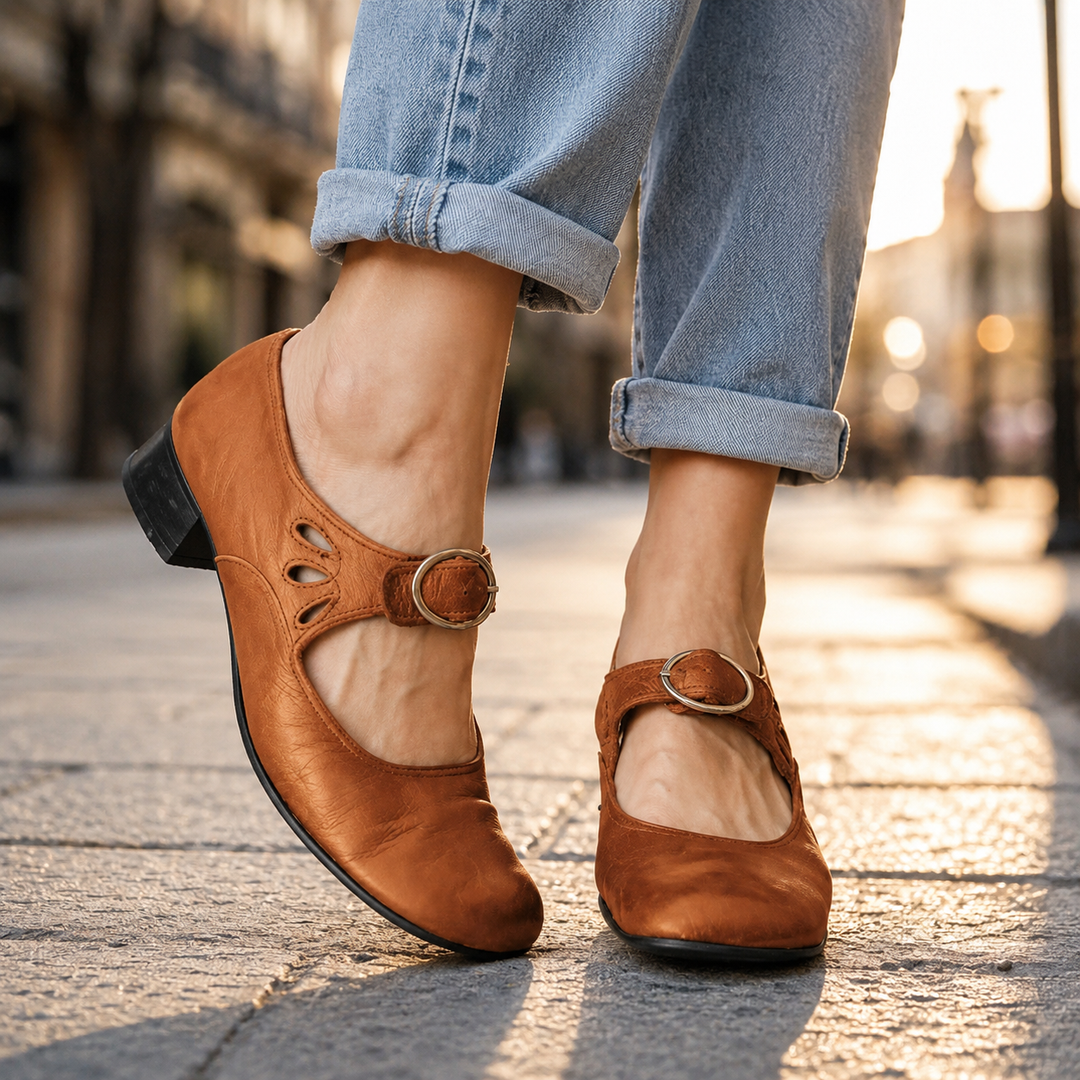 Rosalie Orthopedic Mary Jane Buckle Shoes