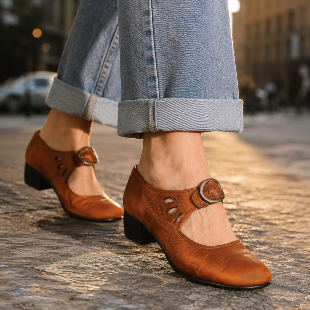 Rosalie Orthopedic Mary Jane Buckle Shoes