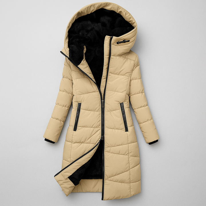 Patricia Long Quilted Hooded Coat