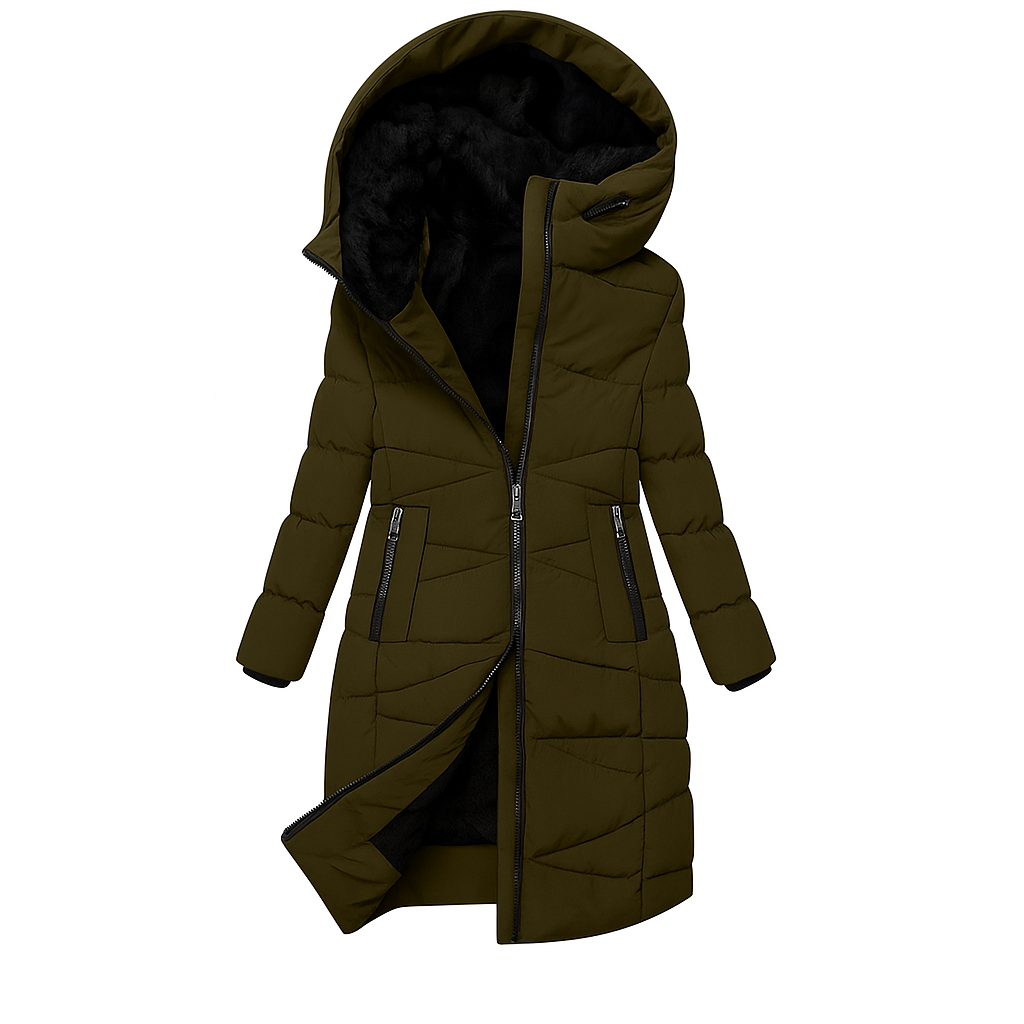 Patricia Long Quilted Hooded Coat