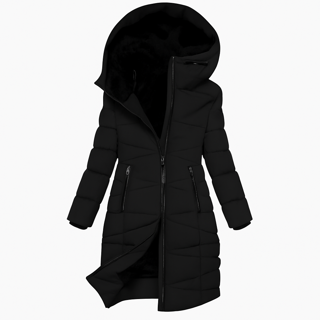 Patricia Long Quilted Hooded Coat