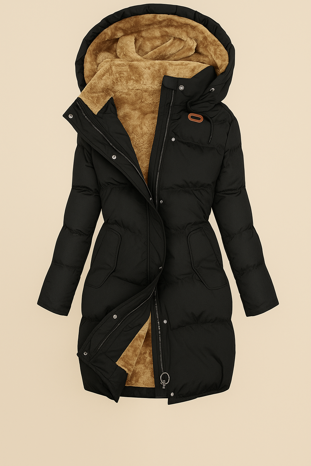 Florence Long Quilted Hooded Coat