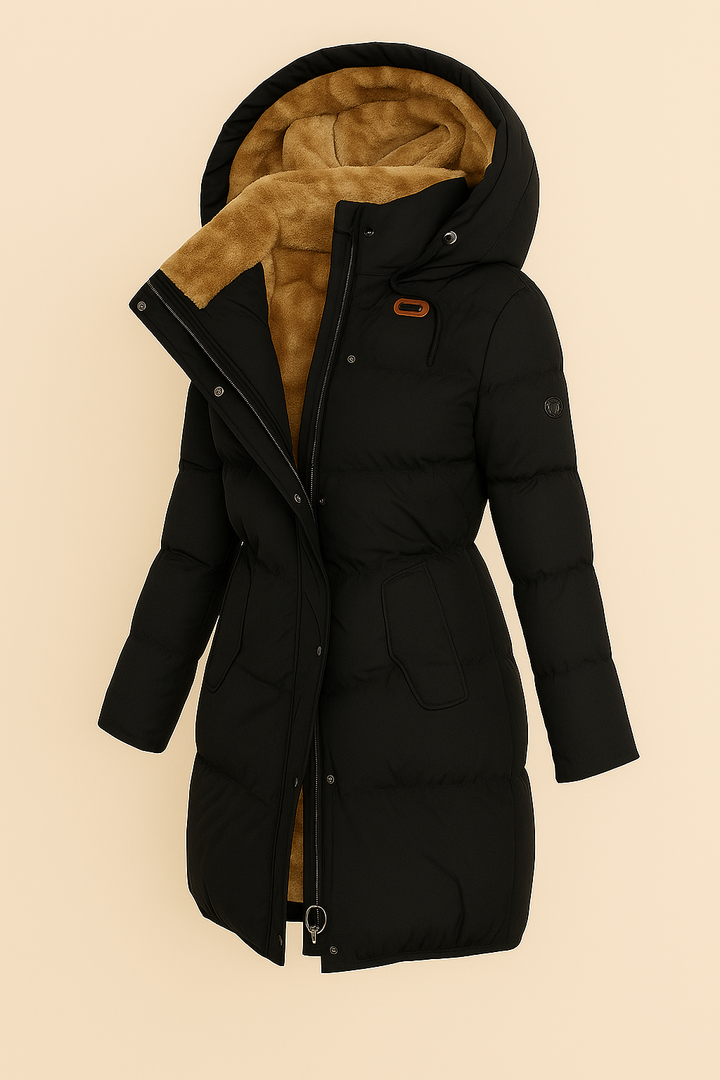 Florence Long Quilted Hooded Coat