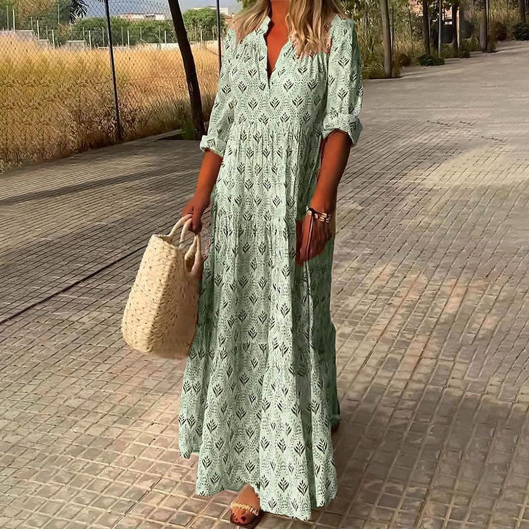 Ginnie Boho Print Maxi Dress