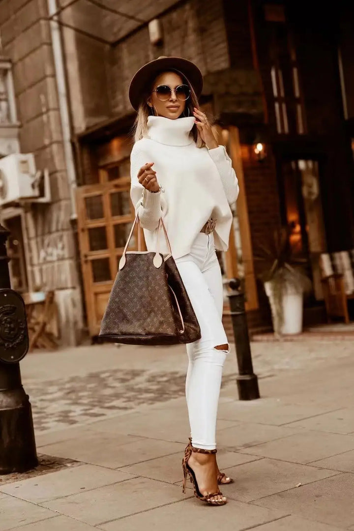 Halston Turtleneck Knit Sweater