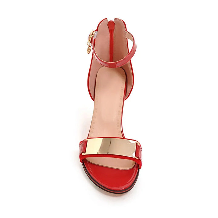 Evora Open Toe Block Heels
