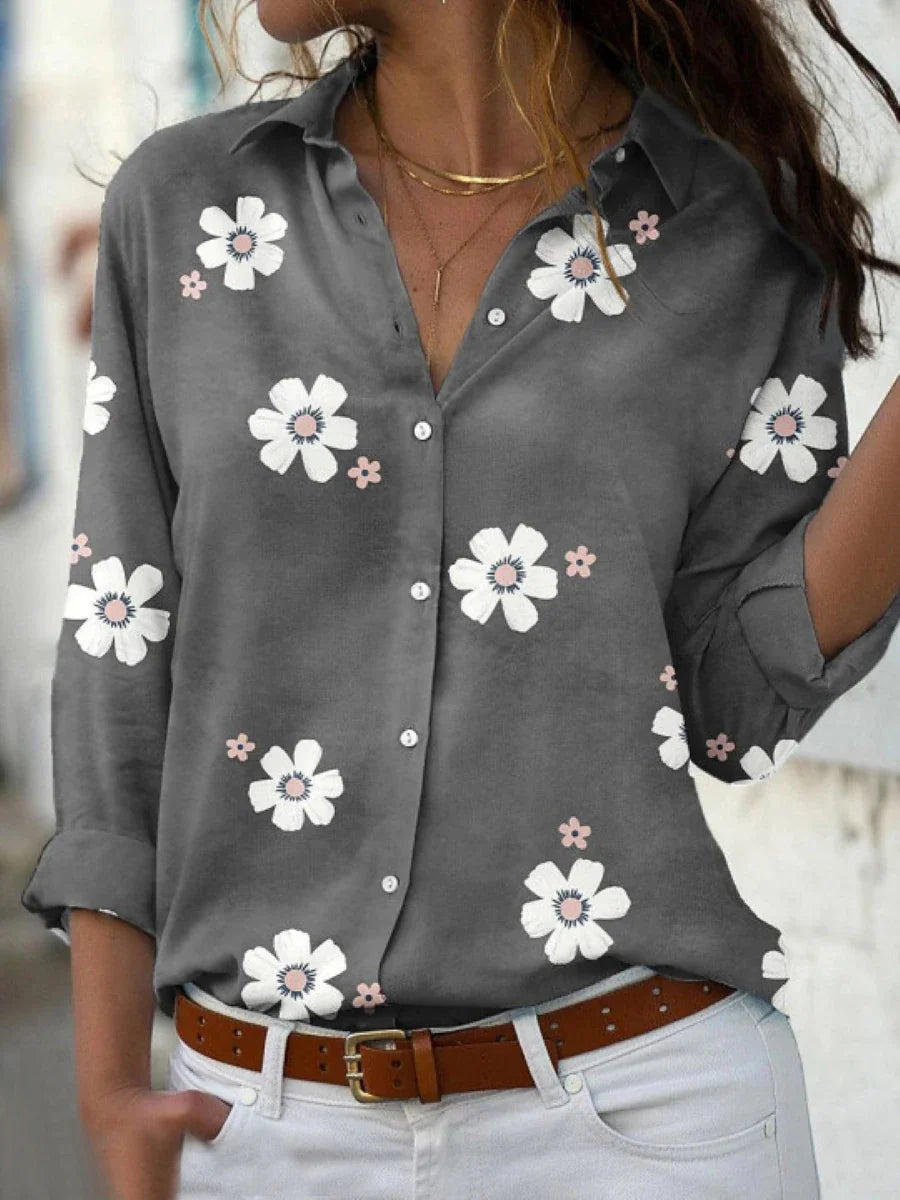 Abigail Long Sleeve Floral Shirt